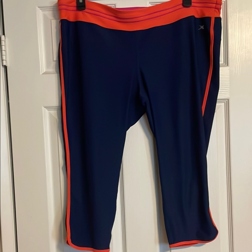 Kids Navy and Orange Athletic Bottoms